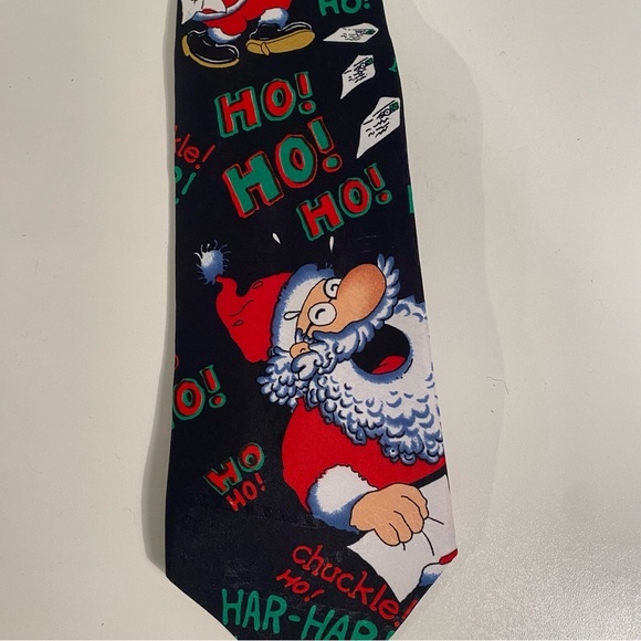 Yule Tie Greeting Santa Holiday Tie - Picture 2 of 6